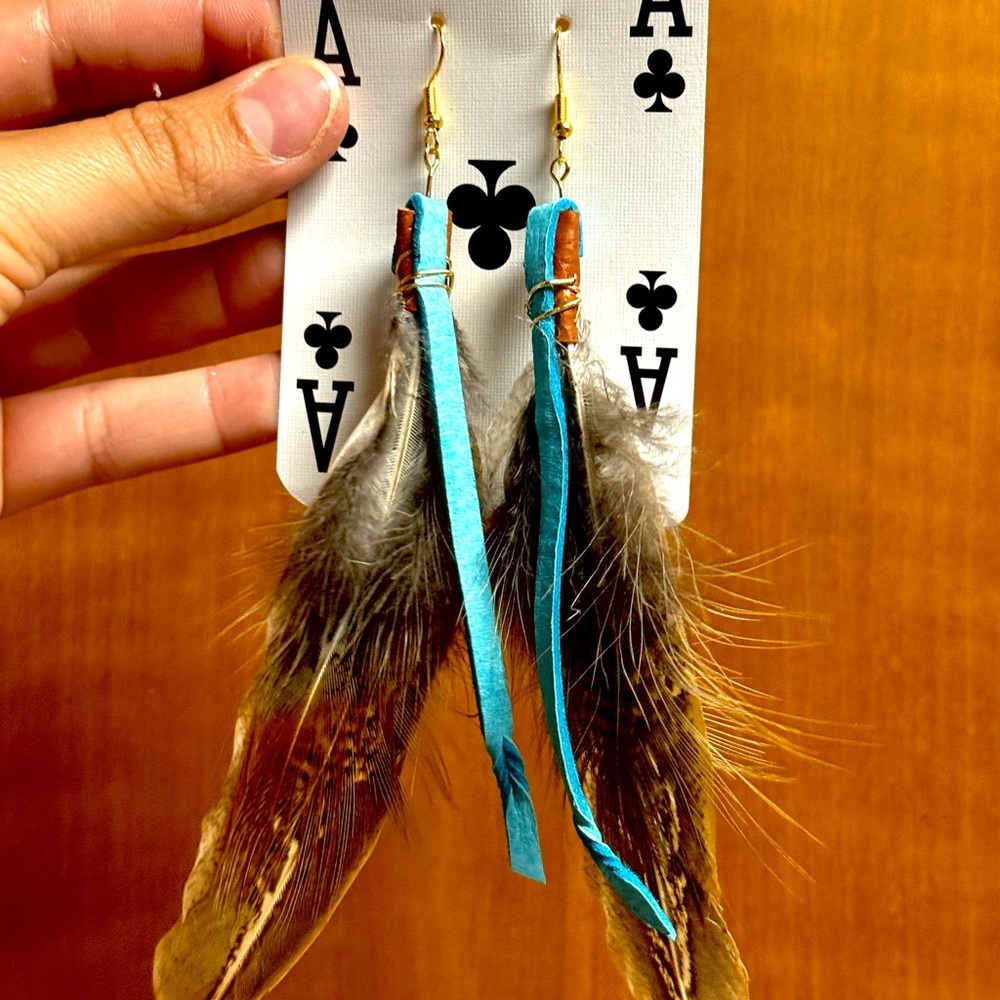 Handmade Feather Earrings – Affordable custom stocking stuffer! - Picture 2 of 9